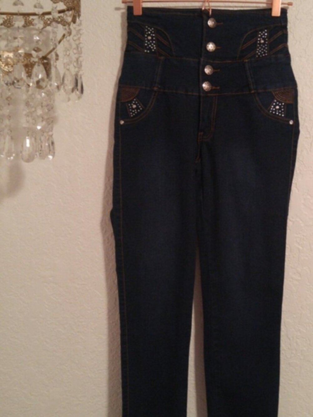 Silver Diva SZ 7 Skinny High Waist Cotton Dark Blue Jean
